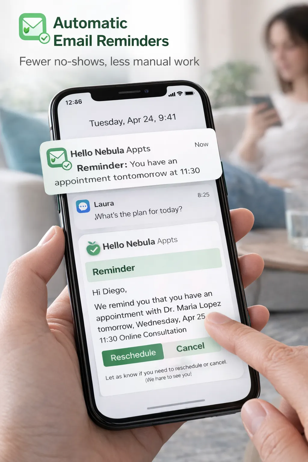 Patient portal showing nutrition plan and progress